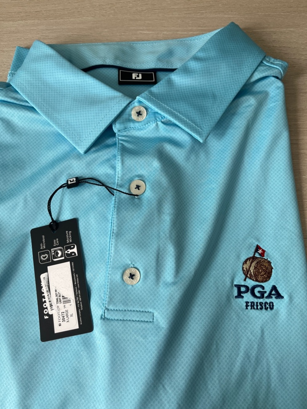 FootJoy Men’s Light Blue PGA Frisco Performance Polo